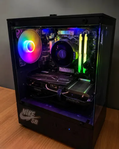 PC Gamer Ryzen 5 5500 + RX 6600 + 64GB Fury RGB 3600MHz + SSD 1TB + Kit Completo