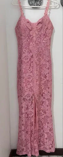 Vestido longo rosa - P