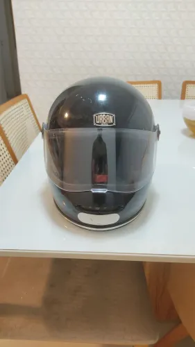 Capacete Urban Helmets Preto Retrô Tamanho XL