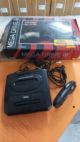 Mega drive 3 com 1 controle e caixa original