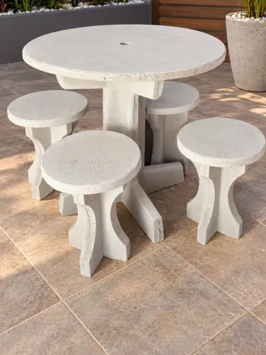 Conjunto mesa jardim ou área externa completa