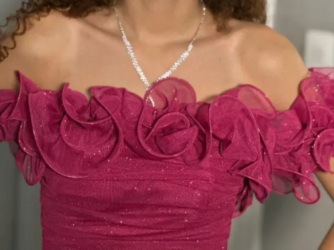 VESTIDO FESTA ROSA
