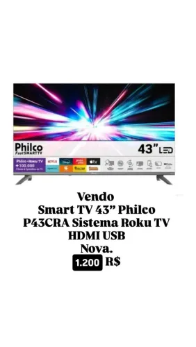 Vendo TV 43 polegadas nova e cafeteira 3 corações.