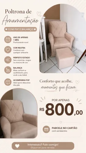 Poltrona com puf