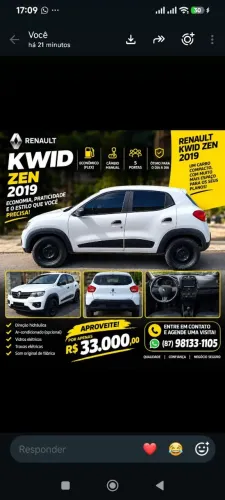 Renault Kwid Zen 1.0 Flex 12V 5P Mec. 2019
