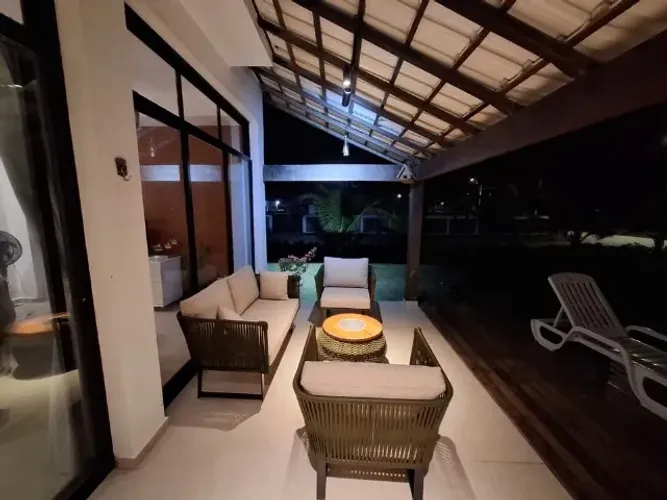 CONJUNTO SOFÁ DE CORDA NÁUTICA PARA VARANDA, JARDIMM PISCINA