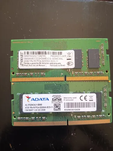 memória DDR4 NOTEBOOK 4+4