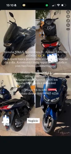 Yamaha NMAX Automática - Apenas 7.800 km rodados! ?