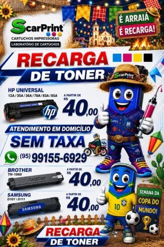 Recarga e venda de toner de impressora