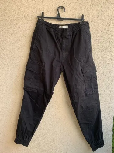 calça zara cargo jogger preta p/38
