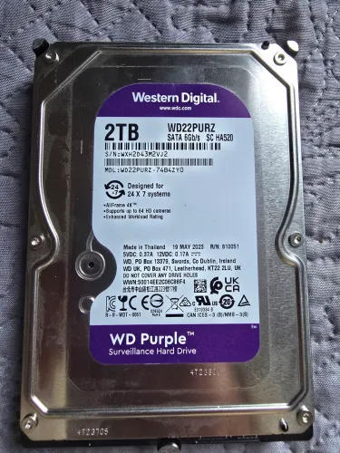 HD WD Purple 2TB WD22PURZ - SATA