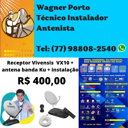 Parabólica Vivensis Instalação Inclusa
