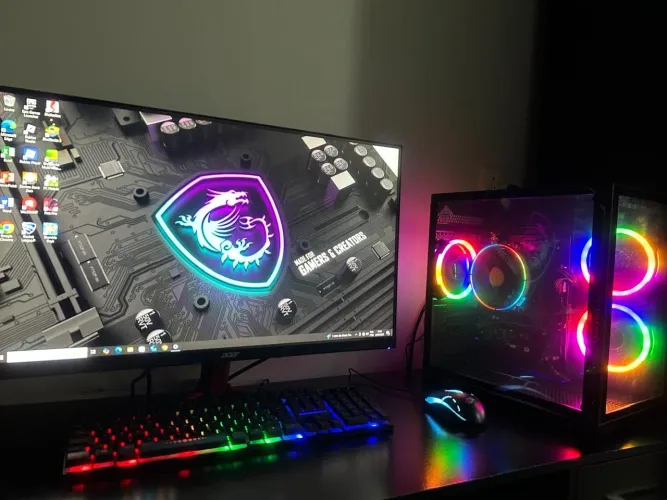 Pc Gamer AQUARIUM Novo c/ Monitor de Brinde 