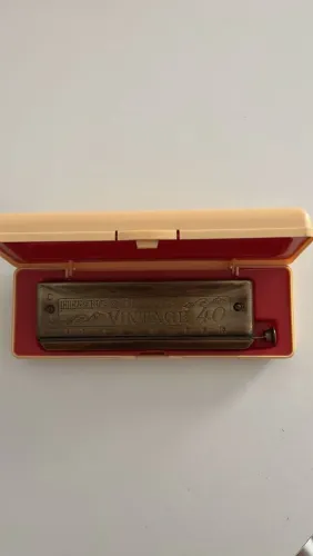 Gaita de Boca Hering Chormatic Vintagr 40 Dó (C) Com Estojo