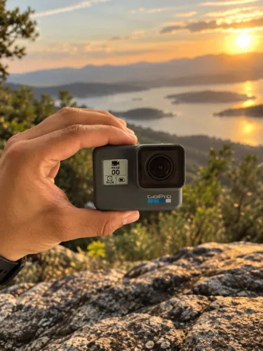 GoPro HERO 6 Black+Cartão 64+2bateria+carregador 2baterias+pau selfie+case tanque+Kit