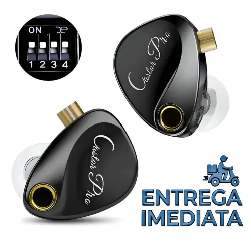 Fone KZ Castor Pro Improved Bass - Sem Microfone - Novo Caixa Lacrada