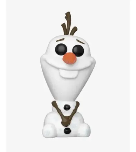 Este é um boneco colecionável Funko Pop! do personagem Olaf do filme Frozen 2.