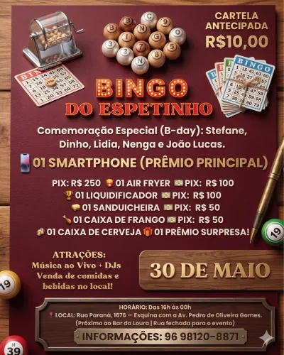 Vaga pra jogador de bingo 