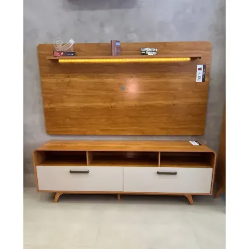 PAINEL + RACK CRISTAL 2,00M TV ATÉ 70. PRONTA ENTREGA.