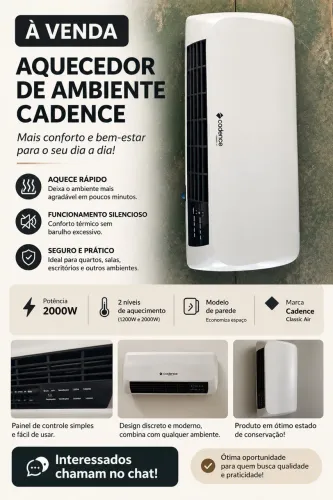 Aquecedor de Ambiente Cadence Classic Air 1500W - Ótimo Estado