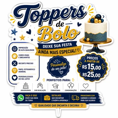 Topo para Bolo