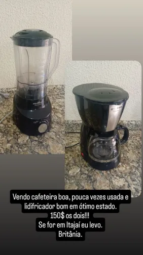 Lidifricador e cafeteira Britânia.