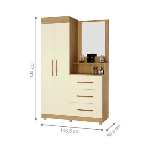 Roupeiro onix apenas 589,99 com Espelho