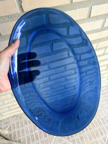 Travessa azul cobalto duralex 