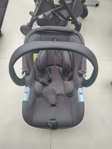 Bebê Conforto Burigotto Materna Gray + Base Isofix Original