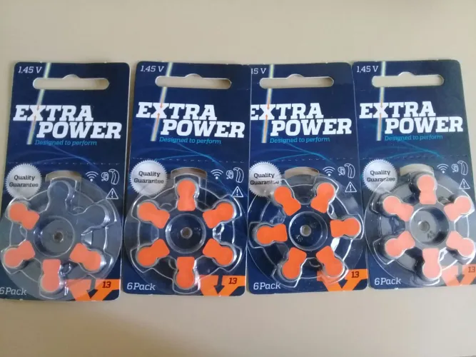 Bateria de Aparelhos Auditivos Extra Power 13