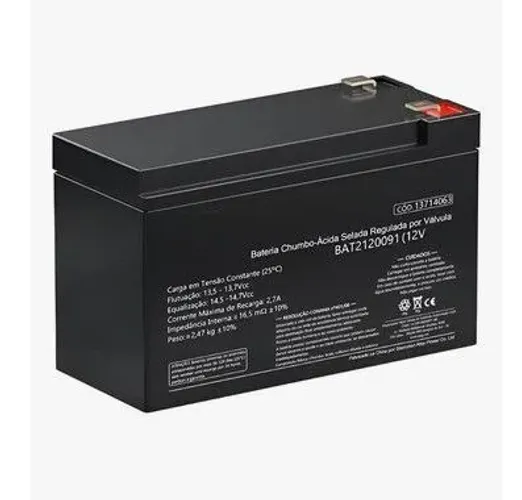 Bateria 12v 7Ah Selada Para Centra De Alarme Cerca Elétrica e Motinhas Elétricas