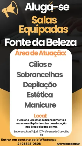 ALUGUEL PARA PROFISSIONAIS DA BELEZA