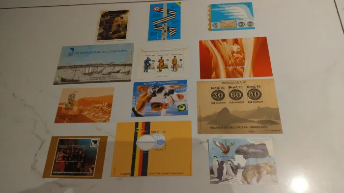 Conjunto de selos blocos brasileiros D