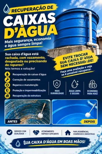 Recuperação de caixas de agua furadas e reservatórios 