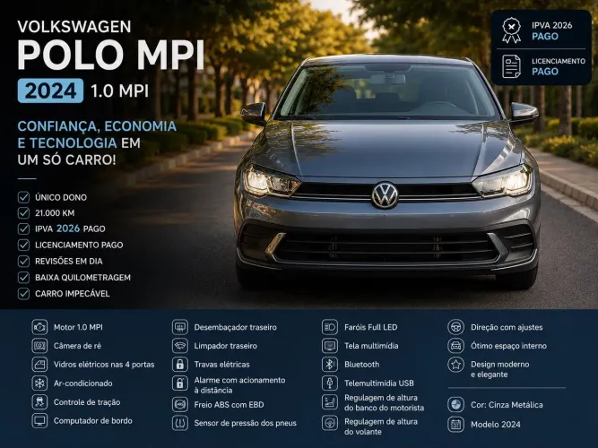 Volkswagen Polo 1.0 MPI Flex 12V 5P 2024