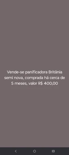 Panificadora Britânia Semi Nova 5 meses de Uso