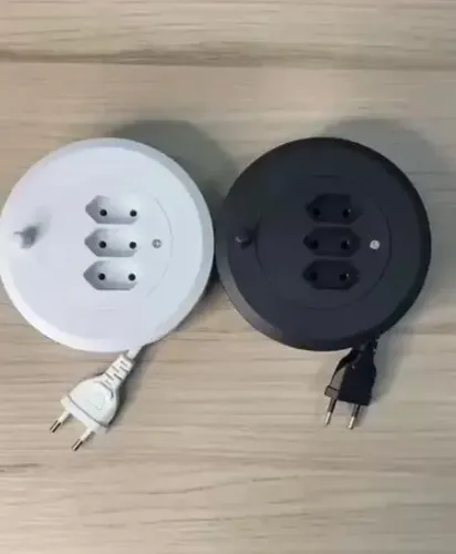 Carretilha Extensão Elétrica Retrátil Knup 5 Metros 3 Tomadas
