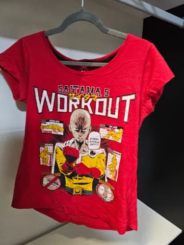 Camiseta Saitama One Punch Man Corte Feminino - As baratas tam M