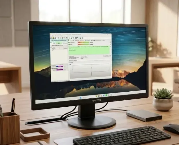 MONITOR POSITIVO 22 POLEGADAS FULL HD 1920x1080 Entradas de Vídeo VGA, DVI E HDMI