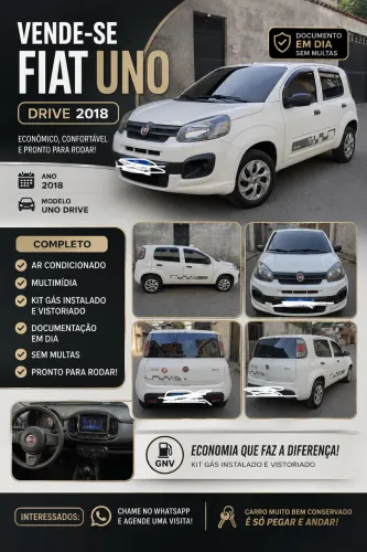 Fiat Uno Drive 1.0 Flex 6V 5P 2018