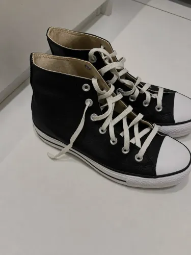 Tênis converse cano alto preto feminino, tam 37, original!!