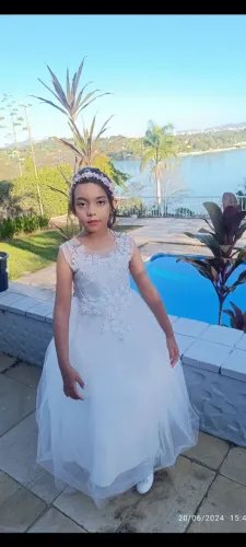 Vestido de Dama de Honra Infantil - Elegante e Delicado tamanho 10