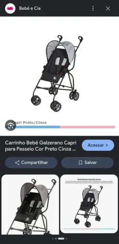 Carrinho galzerano capri novo na caixa