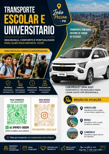 Transportador Escolar e Universitário em JP