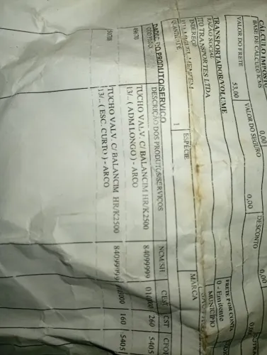 Tucho de válvula com balancinho HR