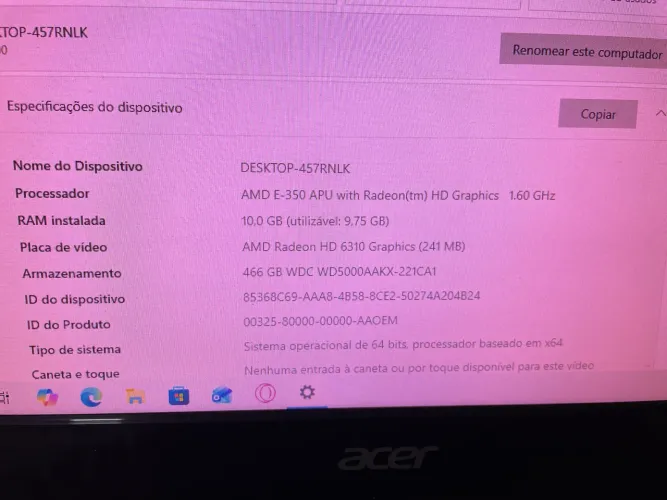 Acer Acoplado