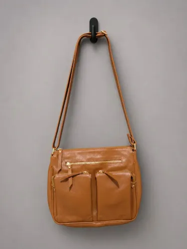 BOLSA DE COURO TRANSVERSAL