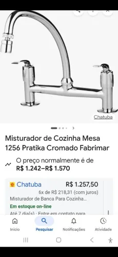 Misturador fabrimar PRATIKA R$700
