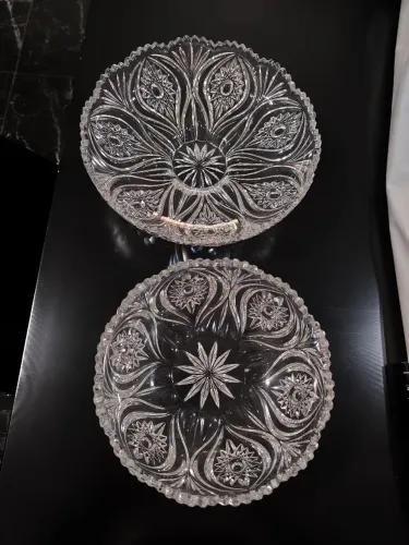 Fruteira+ prato em cristal 