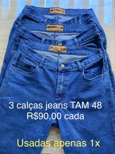 1 Calça jeans azul TAM 48